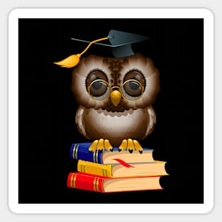 Graduation Book Owl College High School Library Sticker